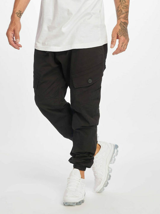 Pantaloni Elastic cu Croială Slim Negru