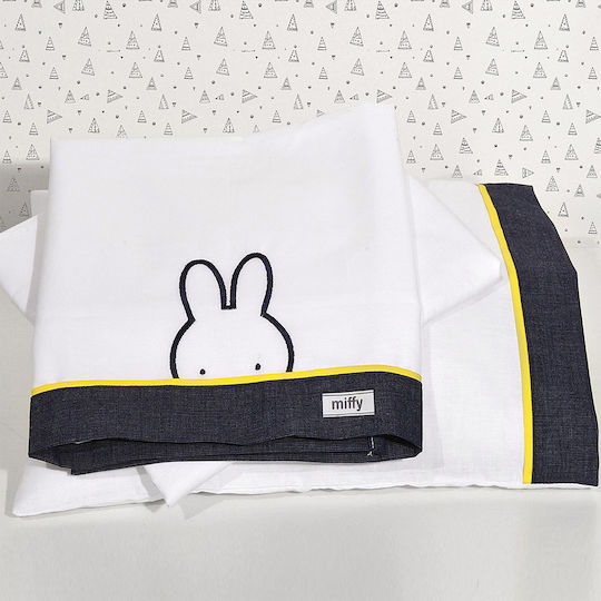Miffy Baby Sheets Blue Set 80x110cm