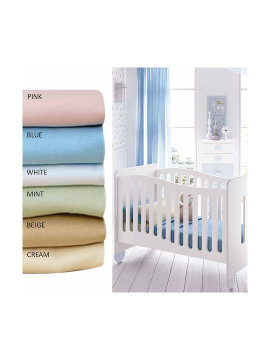 SB Home Delos Baby Sheet Cradle Cotton White 80x110cm 05.00205