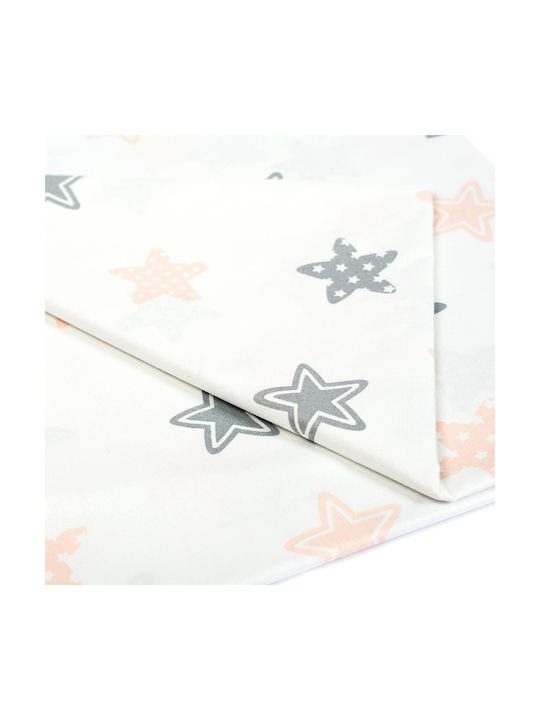 Dimcol Star Бебешки Чаршаф За Количка Памук Сив 80x110бр