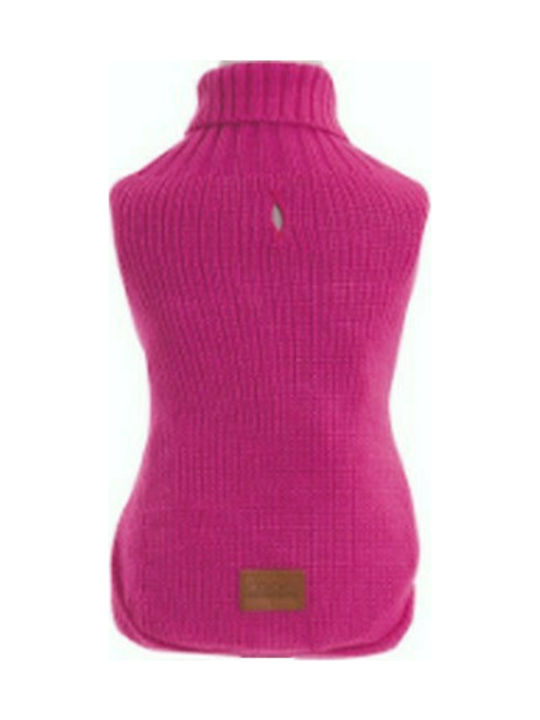 Croci Valencia Turtleneck Knitted Sweater for Dogs Fuchsia in Pink Color