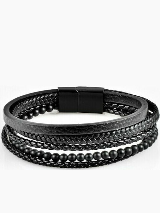 U.S. Polo Assn. Ανδρικό Βραχιόλι από Δέρμα 21cm