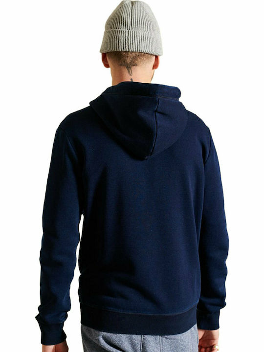 Superdry Vintage Sweatshirt Fleece with Hood Navy Blue