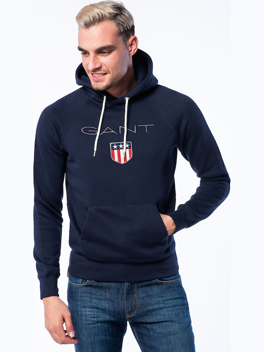 Φούτερ με Κουκούλα Navy