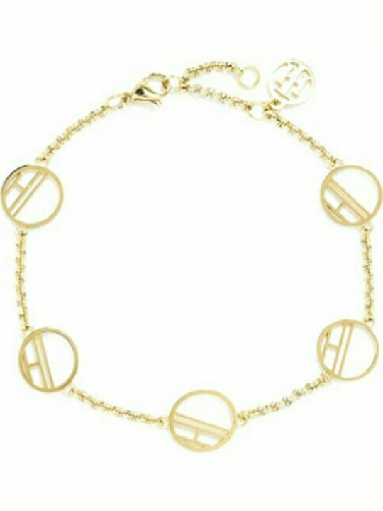 Tommy Hilfiger Damentrailing Armband Kette Aus Edelstahl Vergoldet 16.5cm