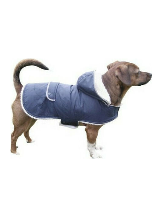Kerbl Teddy Blue Waterproof / Windproof Dog Coat with Hood with 41cm Back Length