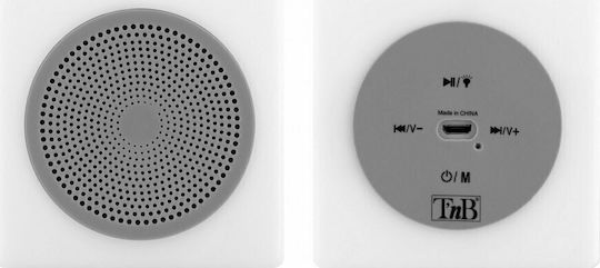 T'nB Lumi2 Bluetooth-Lautsprecher 3W mit Akkulaufzeit bis zu 3 Stunden Weiß
