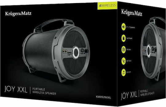 Kruger & Matz Joy XXL Ηχείο Bluetooth 18W με Ραδιόφωνο και Διάρκεια Μπαταρίας έως 2 ώρες Μαύρο