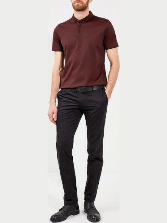 Gerald182w Men's Chino Trousers Elastic Slim Fit Black