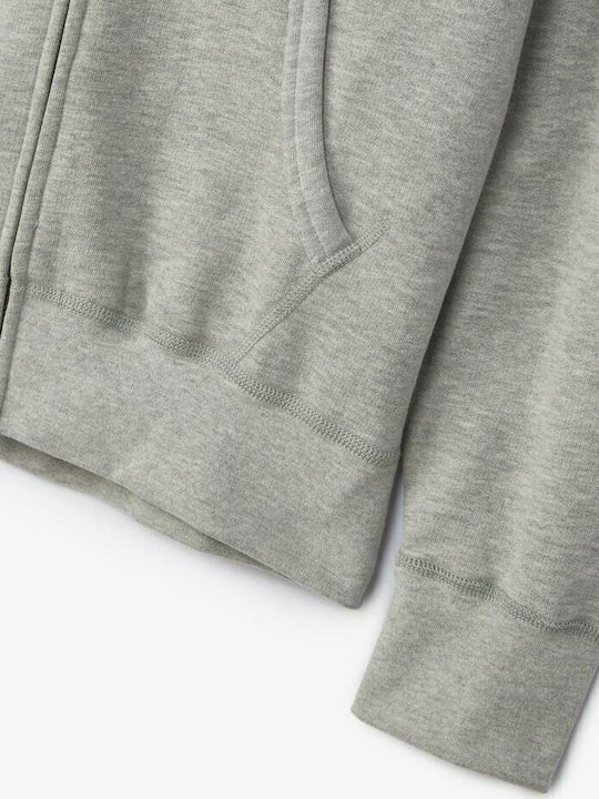 Sweatshirt Fleece with Hood Heather Grey
