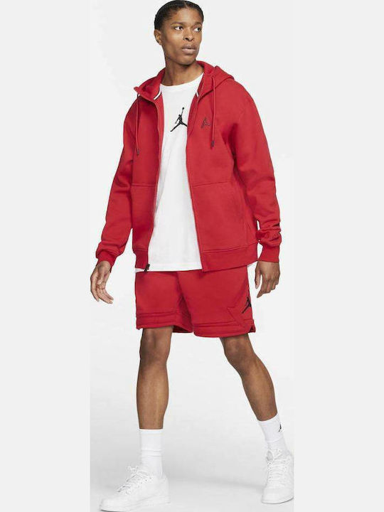 Essentials Cardigan With Hood Gym Red