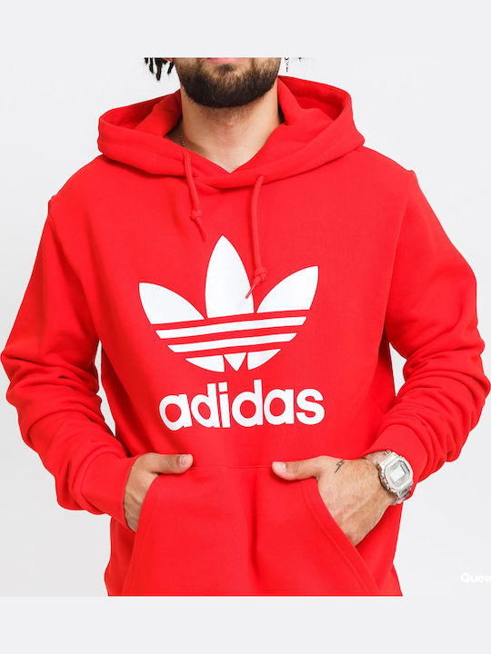 Adicolor Classics Trefoil Sweatshirt with Hood Red