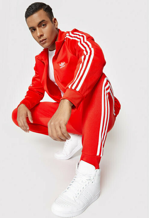 Adidas Adicolor Classics Primeblue Ανδρική Φούτερ Ζακέτα με Τσέπες Κόκκινη  H09111 | Skroutz.gr