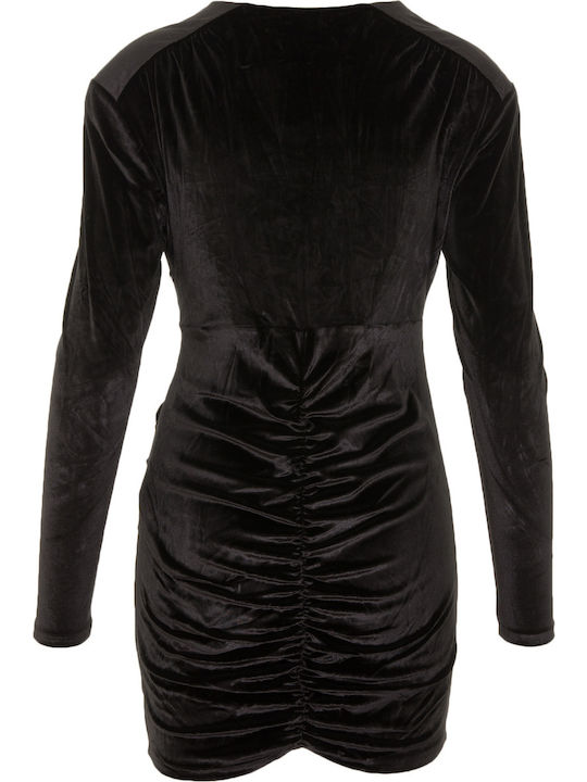 Tracy x Dua Lipa Mini Abendkleid Samt Schwarz