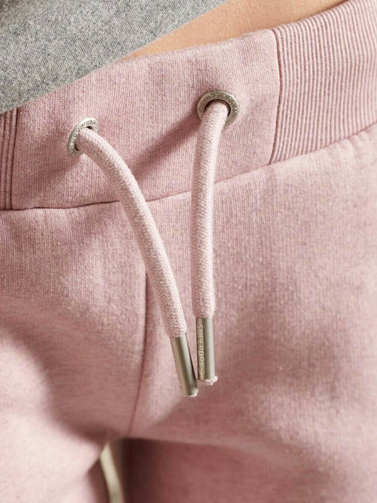 VINTAGE LOGO Ψηλόμεσο Παντελόνι Φόρμας με Λάστιχο Soft Pink Marl