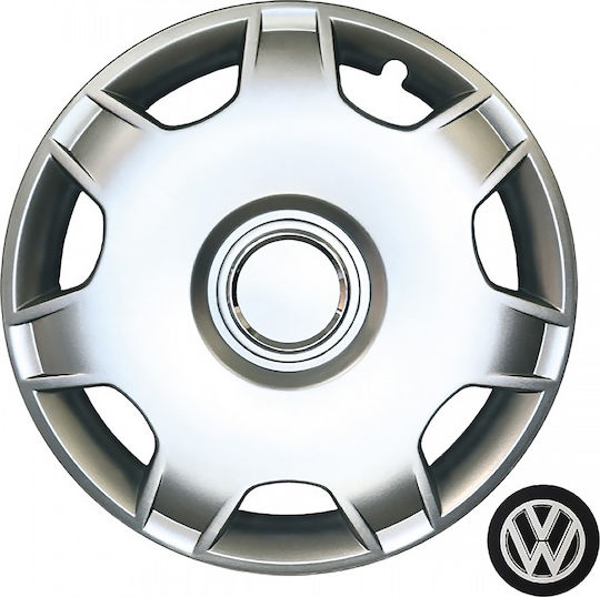 Croatia Cover Car Hubcap Set with VW Emblem 14" 4pcs Silver