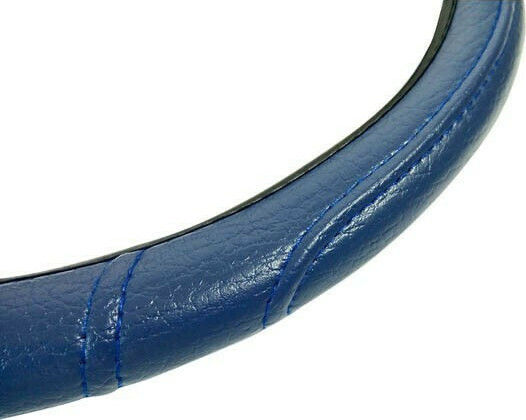Auto Gs Auto-Lenkradabdeckung mit Durchmesser 36cm aus Kunstleder Blau