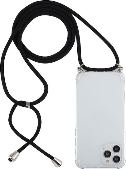 Shockproof Umschlag Rückseite Silikon 1mm mit Band Transparent (iPhone 12 Pro Max) EDA00829403B