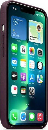 Apple Back Cover Leather Dark Cherry (iPhone 13 Pro)