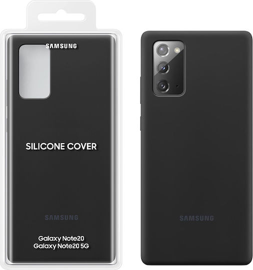 Samsung Back Cover Σιλικόνης Μαύρο (Galaxy Note 20)