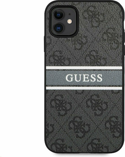 Guess 4G Printed Stripe Back Cover Plastic Gray for iPhone 11