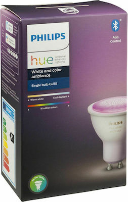 Philips Bec inteligent LED 5.7W pentru Soclu GU10 și Formă PAR16 RGBW 350lm Reglabil în intensitate