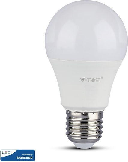 V-TAC VT-210 Λάμπα LED 9W 106mm για Ντουί E27 και Σχήμα A60 Φυσικό Λευκό 806lm