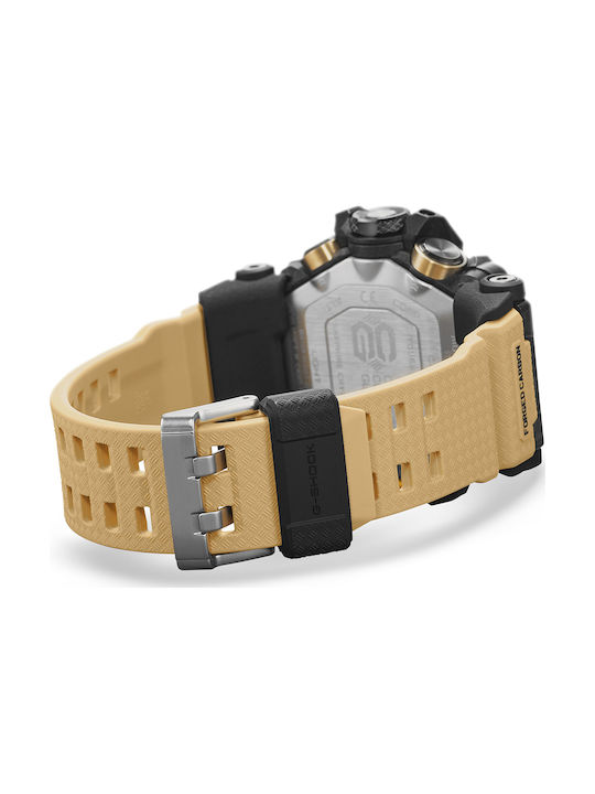 Casio G-Shock Mudmaster Men's Watch 54mm Solar with Beige Rubber Strap