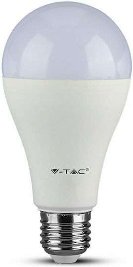 V-TAC VT-217 Λάμπα LED 17W 134mm για Ντουί E27 και Σχήμα A65 Φυσικό Λευκό 1521lm