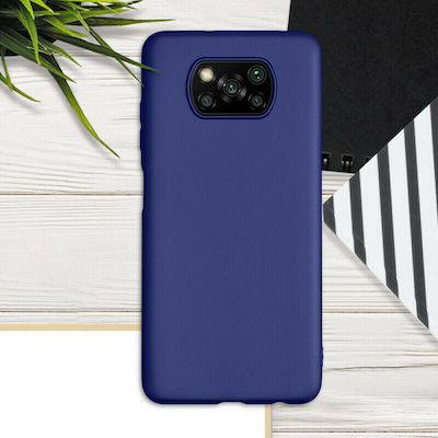 KWmobile Silicone Back Cover Metallic Dark Blue (Poco X3 NFC / X3 Pro)