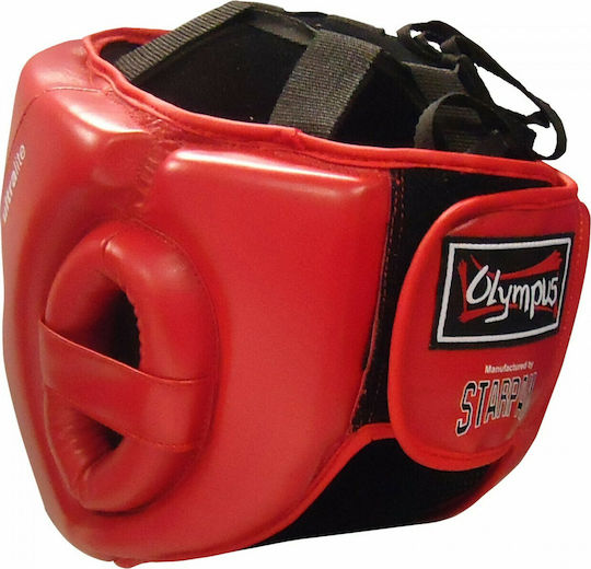 Olympus Sport Ultra Lite Κάσκα Πυγμαχίας Ενηλίκων Κλείστού Τύπου από Συνθετικό Δέρμα Κόκκινη