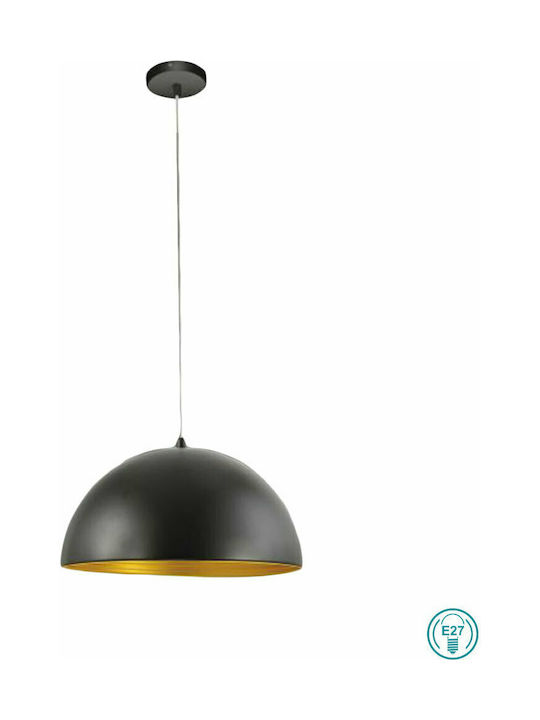 Fabas Luce Dingle Hängelampe Schwarz mit Fassung E27 40cm.
