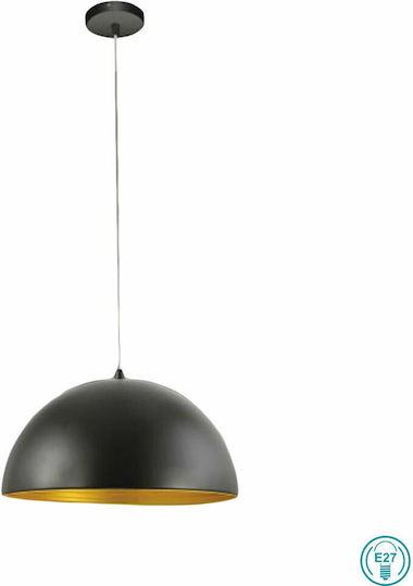 Fabas Luce Dingle Κρεμαστό Φωτιστικό Μαύρο με Ντουί E27 40εκ.