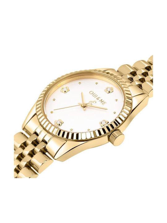 Oui & Me Coquette Diamonds Womens Watch 30mm Battery Gold