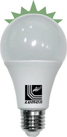 Adeleq LED Bulb 12W 128mm for Socket E27 and Shape A60 Warm White 1200lm with Photocell