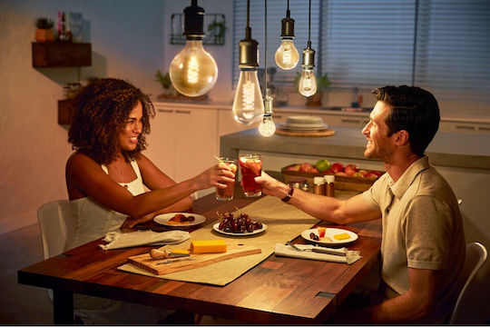 Philips Bec Smart LED 7W pentru Dulie E27 și Formă G93 alb cald 550lm Reglabil în intensitate