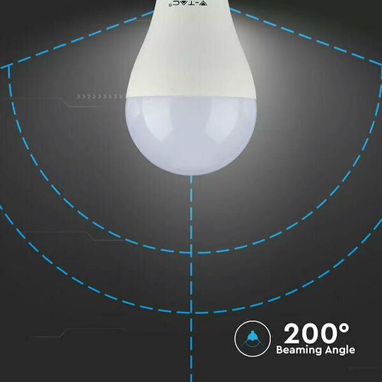 V-TAC VT-2015 Λάμπα LED 15W 130mm για Ντουί E27 και Σχήμα A65 Θερμό Λευκό 1500lm