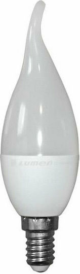 Adeleq Bec LED 6W 102mm pentru Soclu E14 și Formă C37 Alb rece 540lm