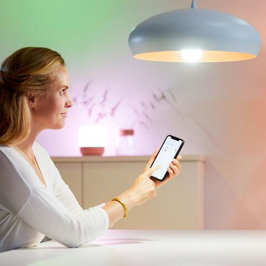 WiZ Smart Lampe LED 4.9W für Fassung E14 und Form C37 Einstellbar Weiß 470lm Dimmbar