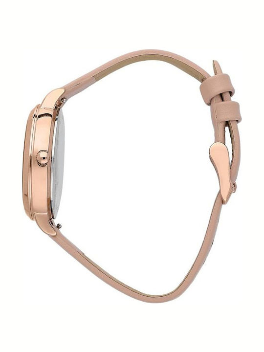 Oui & Me Fleurette Women's Watch with Pink Leather Strap