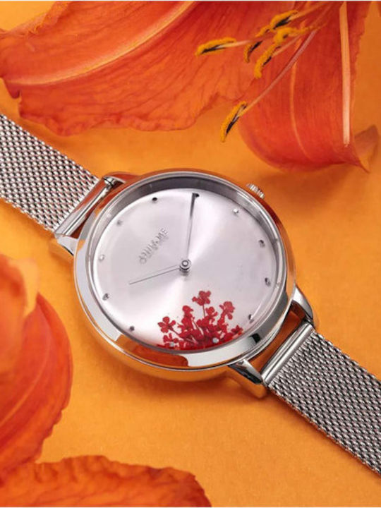 Fleurette Womens Watch 34mm Battery with Silver Stainless Steel Bracelet