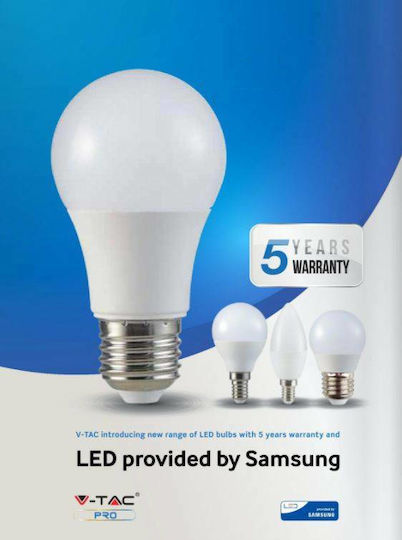 V-TAC VT-236 LED Bulb 5.5W 81mm for Socket E14 and Shape G45 Cool White 470lm