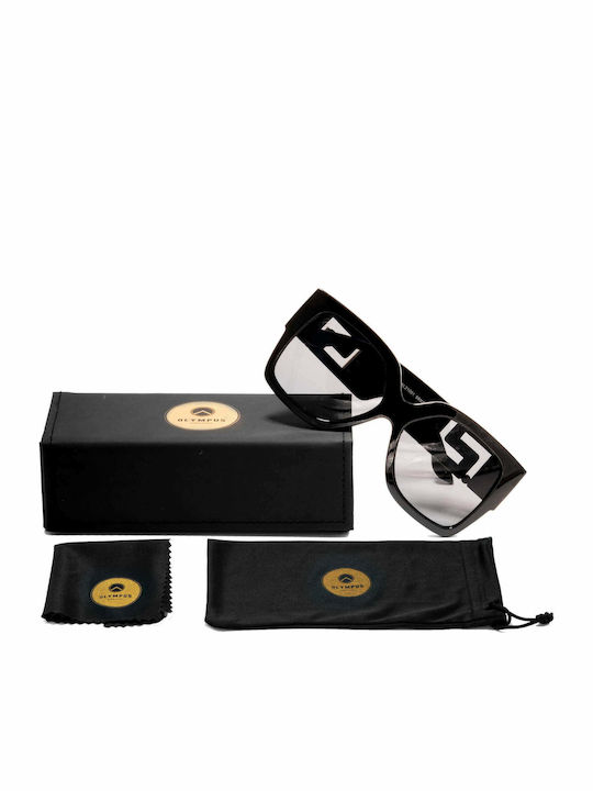 Olympus Sunglasses Maiandros Γυναικεία Γυαλιά Ηλίου με Κοκκάλινο Σκελετό Black 02-061