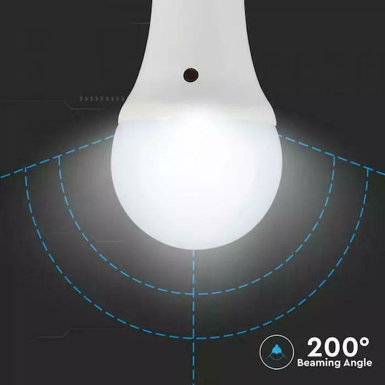V-TAC VT-2016 LED Bulb 9W 112mm for Socket E27 and Shape A60 Warm White 806lm with Photocell