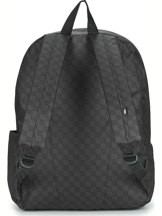 Vans Old Skool Check School Bag Backpack Junior High-High School Black with Water Bottle Holder 22Liters