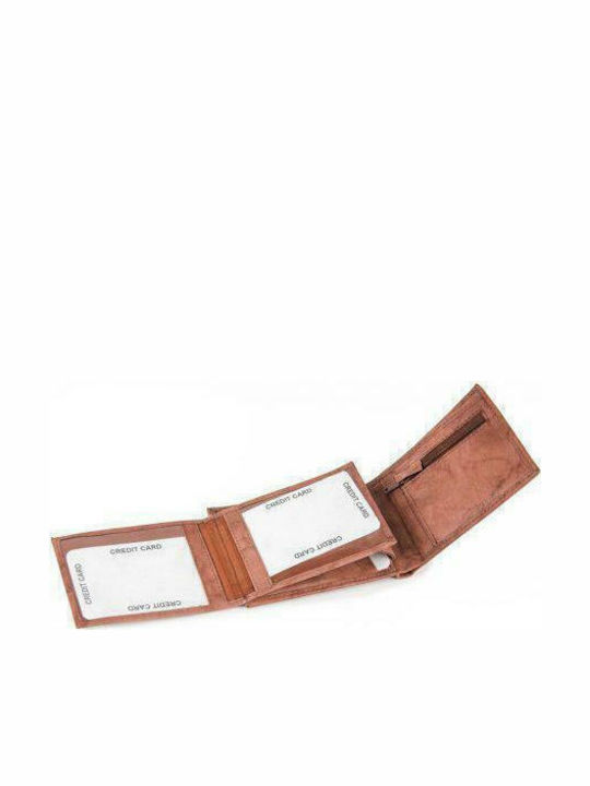 GA Leather Men's Wallet Classic Tabac Brown