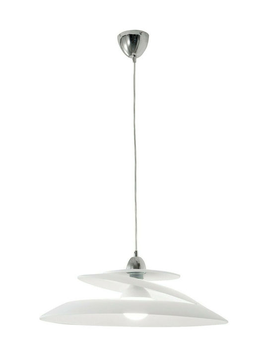 Fabas Luce Aragon Hängelampe Weiß mit Fassung E27 53x200cm.