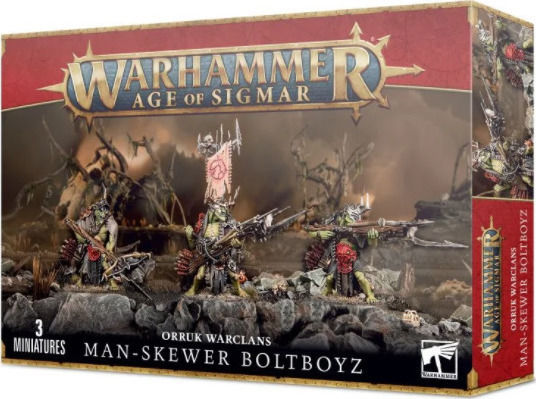 Games Workshop Warhammer: Age of Sigmar Orruk Warclans Man-Skewer Boltboyz Figure
