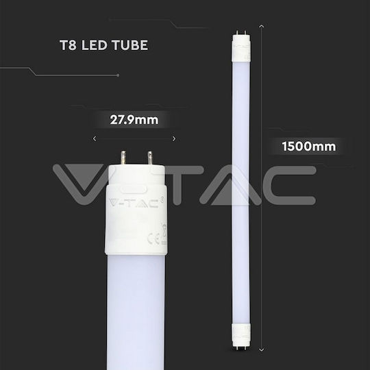 V-TAC VT-151 LED крушка 22W Тип Флуоресцентни 150εκ. за фасунга G13 и форма T8 Хладно бяло 2000лм