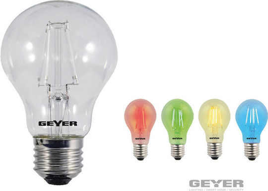 Geyer LED Glühbirne 4W für E27 Fassung und Form A60 Rot 120lm